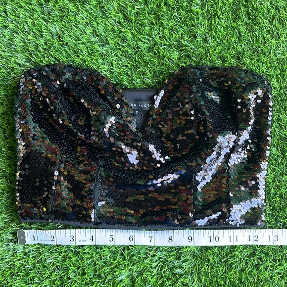 ENGLISH FACTORY Black Sequin Top size small - Picture 3 of 11